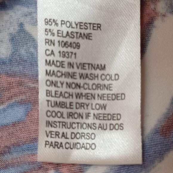 Women's Tahari 4th of July American Red White & Blue Sleeveless Blouse Size XS - Picture 8 of 8